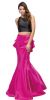 Main image of Short Top Long Ruffled Back Skirt Two Piece Prom Dress